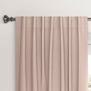 Open Box - Threshold - 1pc 50"x84" Blackout Velvet Window Curtain Panel D Pink